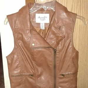 American Rag Brown Leather Vest